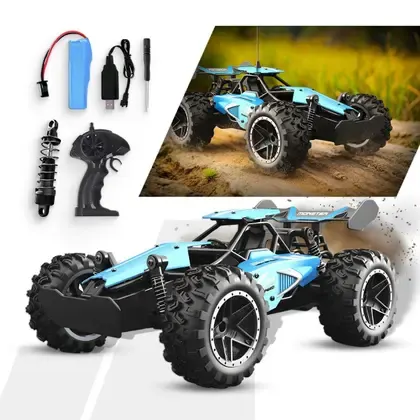 Kit completo do carrinho de controle remoto com bateria e controle