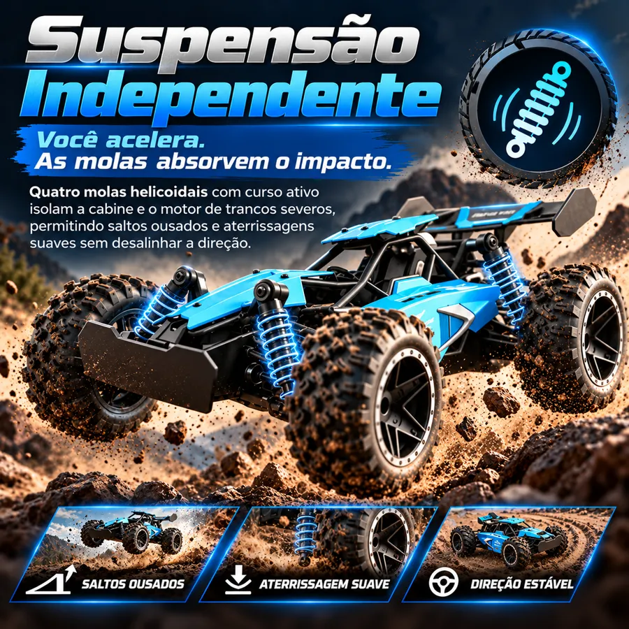 Suspensão independente – as molas absorvem o impacto