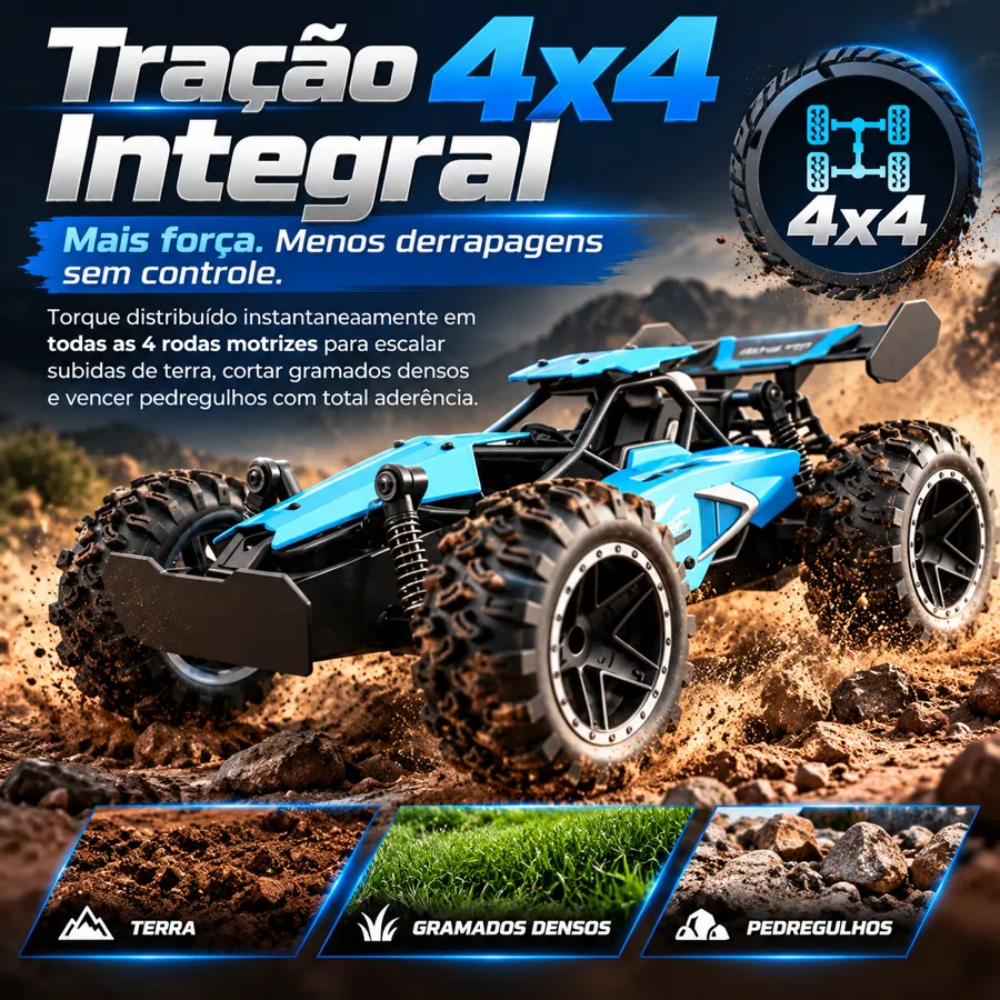 Tração 4x4 Integral – mais força, menos derrapagens